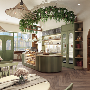 Tùy chỉnh bánh kính hiển thị tủ phong cách Bắc Âu thương mại kính <span class=keywords><strong>Countertop</strong></span> Showcase cho bánh mì cửa hàng bán lẻ - Product Image 2