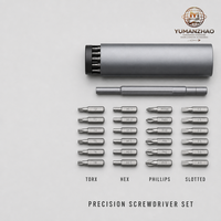 Elektrischer Lithium-Ionen Akku-Präzisionsschraubendreher-Set 24-in-1 mit Magnetischen Bits, Schlankem Hex-Griff und Handy-Reparatur-Werkzeugset
