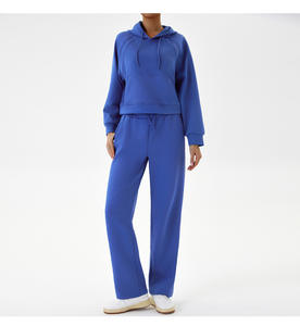 Conjunto de Dos Piezas de Ropa Deportiva para Correr y Hacer Ejercicio, Sudadera Holgada con Capucha y Pantalones Anchos, Novedad de Otoño, Ropa Deportiva Informal - Product Image 2