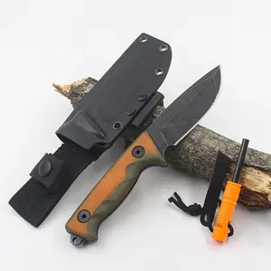 Coltello a lama fissa per escursionismo da caccia G10 di alta qualità Bushcraft coltello dritto di sopravvivenza Versatile con Kydex