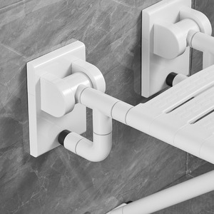 Siège pliant de salle de bain Jiepai, capacité de 150 kg, antidérapant, tabouret de douche mural avec accoudoir - Product Image 2