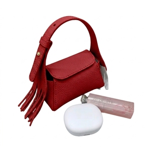 Borsa Portamonete in Vera Pelle da Donna con Nappa, Mini <span class=keywords><strong>Custodia</strong></span> Portatile per Auricolari/<span class=keywords><strong>AirPods</strong></span>, Portamonete, Portafoglio, Idea Regalo alla Moda per Viaggi - Product Image 5