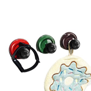 Retro Style Vacuum Suction Cup <b>Hooks</b> Round Wall Mounted Bathroom Towel <b>Hook</b> Set Of 3 Absorbent PP Material - Product Image 2