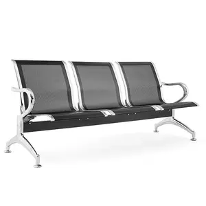 Chaise de banc d'attente en acier métallique, bon prix, pour bureau, hôpital, salle d'attente publique