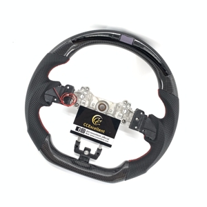 Volante de Fibra de Carbono Real para Subaru WRX <span class=keywords><strong>STI</strong></span> 2015 2016 2017 2018 2019 2020 2021 <span class=keywords><strong>2022</strong></span>, Excelente Volante - Product Image 3
