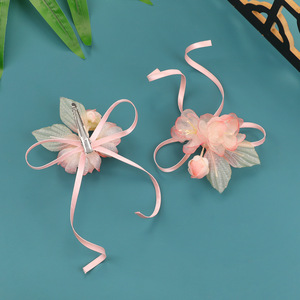 2026 Spring New Original Antique Style Handmade Silk Flower Pink Hanfu Headdress, Sweet Makeup Styling Hair Accessory - Product Image 1