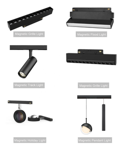 Aluminium intelligent 2 mètres 2.4g 30w Cri 95 2 fils musée connecteurs de couleur ultra minces en attente de boîte de rail de lumière d'inondation de voie magmatique - Product Image 2