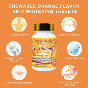 Tabletas de vitamina C masticables veganas de ácido ascórbico orgánico natural Tabletas antioxidantes y estimulantes del sistema inmunológico Suplementos de vitamina C - Product Image 4