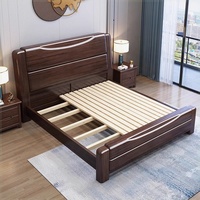 Lit en bois de haute qualité à prix abordable, ensemble de meubles de chambre à coucher taille king