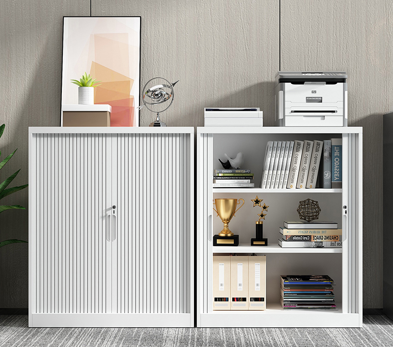1090 Rolling Door Cabinet White