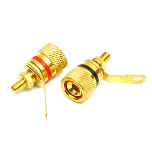 卸売4mmバナナソケット端子スピーカーオーディオ12.83mmオーバーラップカーブ金メッキスピーカーバインディングポストクーパーマテリア - Product Image 2