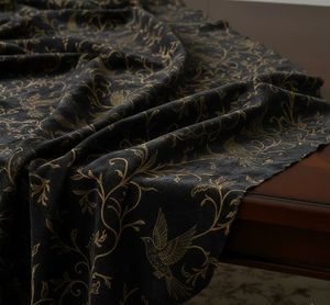 Ornate Gold Bird Furniture Upholstery Fabric By The Yard Decorative Nature Inspired Printed Textile For Dining Chair <b>Bench</b> - Product Image 5
