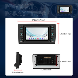 Radio para Auto Android Podofo de 7'' con 2+64GB para Mercedes-Benz Clase ML W164 2005-2012, CarPlay Inalámbrico, Android Auto, WiFi, GPS, BT, Stock en la UE - Product Image 5