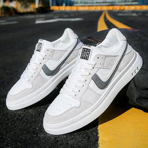 Zapatillas deportivas transpirables para hombre, zapatos planos de cuero para caminar, zapatos casuales para la vida diaria, zapatos económicos para hombre - Product Image 1