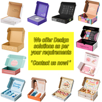 Boîtes d'expédition en papier kraft rose avec logo personnalisé pour petites entreprises, boîtes d'emballage en carton ondulé pour chaussures et vêtements