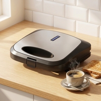 Mini-grill à sandwichs 2 tranches, presse à panini, appareil de cuisson domestique pour le petit-déjeuner