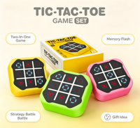 Jeu électronique portable Tic Tac Toe, multi-modes, défi de mémoire, jouet éducatif de voyage, jeu de puzzle pour enfants
