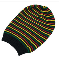 Gorro Unisex Estilo Jamaica Reggae, Gorro Holgado de Punto, Gorro Rasta con Rastas Largas
