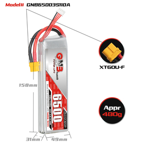 GAONENG GNB 6500mAh 3S 11.1V 110C XT90 RC <b>Battery</b> 600mm to 700mm Helicopters 800mm Warbirds Align 600 T-Rex 600 <b>Drone</b> - Product Image 3
