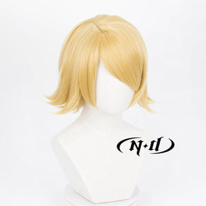 Perruques de <span class=keywords><strong>cosplay</strong></span> ND Rin Kagaminee, courtes, blondes, résistantes à la chaleur, pour costume de Comic Con - Product Image 4