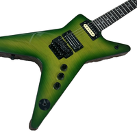 Dimebag Green Wash.bu.n Solid Wood Electric Guitar with Tremolo Maple Neck Fast Shipping