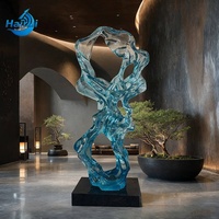 Escultura Decorativa Abstracta Creativa para Sala de Estar, Mueble para TV, Decoración Transparente para el Hogar, Obra de Arte