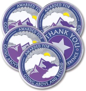 Medalla de agradecimiento por ir por encima y más, regalos de agradecimiento para los trabajadores, monedas inspiradoras - Product Image 4