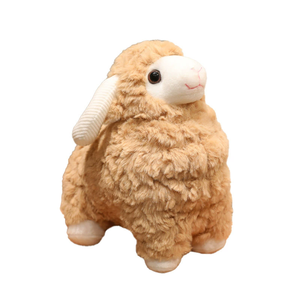 Adorable Peluche Mouton de Simulation, Poupée Agneau en Velours de Laine d'Alpaga, Rembourrée en Coton PP, Coussin de Lit - Product Image 1