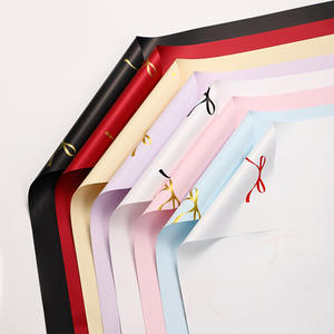 Papel de Arte Recubierto de PE de una Sola Cara, Impermeable, con Diseño de Mariposa Dorada, <span class=keywords><strong>para</strong></span> Envolver Ramos de Flores, Embalaje de Pétalos de Colores, Moda - Product Image 3