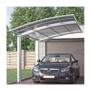 Auvent <span class=keywords><strong>de</strong></span> stationnement résidentiel et public abri d'auto conception unique 10x20 aluminium polycarbonate toiture cadre métallique Alluminio - Product Image 1