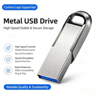 Cadeaux promotionnels, clés USB en métal bon marché, logo personnalisé, clé USB portable personnalisée, 8 Go, 16 Go, clé USB 2.0, 3.0, disque U