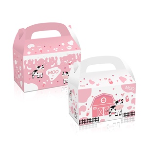 Huacai 12 Cái Hộp Quà Tặng Bằng Giấy Thiết Kế <span class=keywords><strong>MOO</strong></span> Bò Trang Trại Hộp Quà Tặng Kẹo Sô Cô La Bánh Ngọt Đồ Dùng Tiệc Sinh Nhật Cho Trẻ Em - Product Image 4
