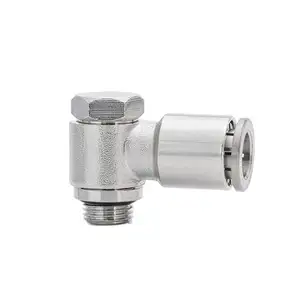 PHF-g One Touch Pneumatic Air Quick Connector Hexagon Universal Female Thread Elbow Fitting with o-ring