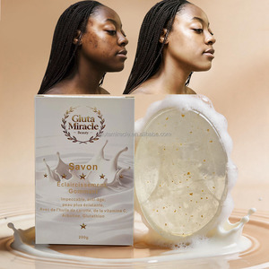 Jabones Blanqueadores OEM al por Mayor con Glutatión, Vitamina C, Aceite de Jojoba, Té Verde y Colágeno, Reduce las Manchas Oscuras, Unifica el Tono de Piel - Product Image 1