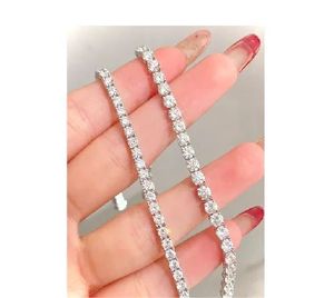 Luxury Lab Diamond 18K Gold <b>Bracelet</b>, Elegant Tennis <b>Bracelet</b> Wholesale, High-End Jewelry Gift <b>Box</b>, MOQ 2pcs with Certification - Product Image 1