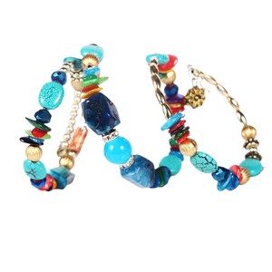 Turquoise <b>Beaded</b> <b>Bracelet</b> Women's Bohemia Style Multi Layer Everyday Wear HY-2749-1 - Product Image 5