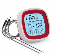 Termometer Daging Digital SW Berkualitas Tinggi dengan Probe Panjang, Termometer Daging Digital dengan Layar LCD Sentuh Besar dan Timer Dapur