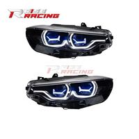 Rise Racing Nuevo Faro LED de Repuesto de 12V 6000K con Ojo de Ángel Azul para BMW F30 320i 325i
