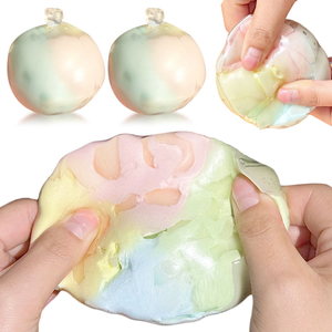 ของเล่นบีบ TPE/ซิลิโคน ทำมือ ขายส่ง เสียงกรอบๆ บรรเทาความเครียด ลูกบอลบีบ ASMR ของเล่นฝึกสมาธิ ได้รับการรับรองความปลอดภัย ปรับแต่งได้ - Product Image 4