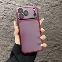 Coque de téléphone translucide mate rouge cerise pour iPhone 18 Pro Max, 17, 11, 12, 13, 14, 15, 16 Pro Max – Coque arrière souple antichoc