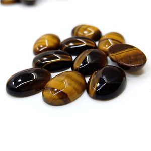 Cabochon Ovale in Occhio <span class=keywords><strong>di</strong></span> Tigre Naturale, Liscio e Lucido, Chatoyant, con Fondo Piatto per Creazione <span class=keywords><strong>di</strong></span> Anelli, Ciondoli e Gioielli - Product Image 4