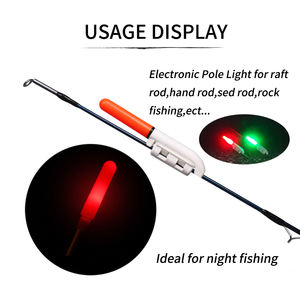 ที่วางคันเบ็ดไฟฟ้าแบบมีไฟ ที่วางคันเบ็ดแบบถอดได้ กันน้ำ ลอยน้ำได้ อุปกรณ์ตกปลาตอนกลางคืน ไม่รวมแบตเตอรี่ - Product Image 6