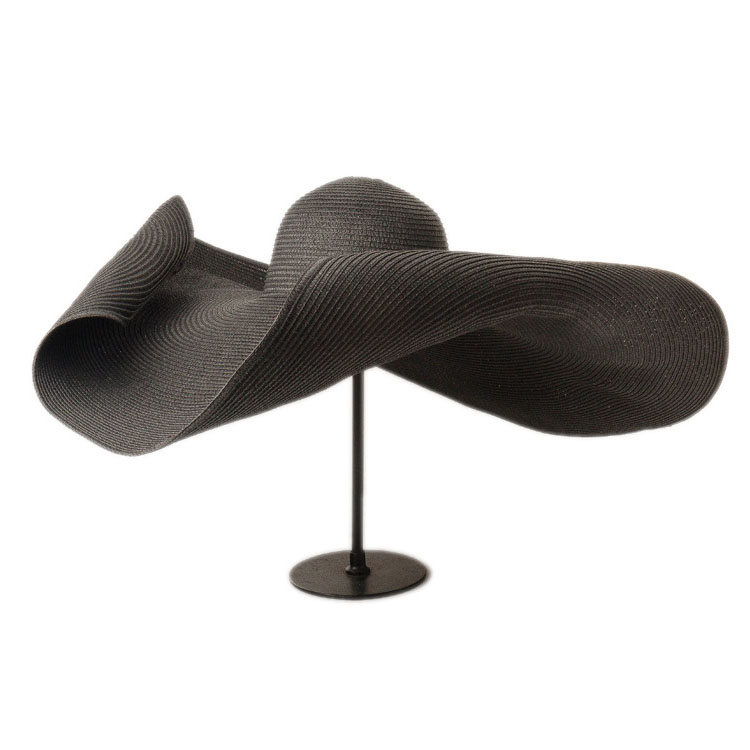 2021 Роскошные больших размеров с большими полями Леди пшеницы женские летние широкополая шляпа сомбреро Защита от солнца пляжная шляпа натуральный соломенные шляпы