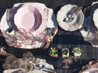 Assiettes Creuses En Relief De Luxe Vintage Bleu Rose Fleur Design Rosa Palace Style Mélamine Vaisselle Usage Domestique Fourniture Directe D'usine