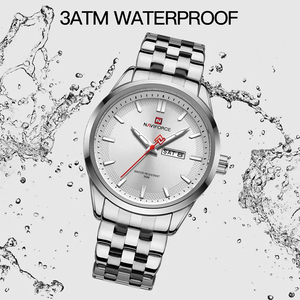 Marca superior NAVIFORCE nuevo reloj de oro para hombres diseño Original Acero inoxidable cuarzo impermeable reloj de pulsera regalo de moda 2024 - Product Image 6