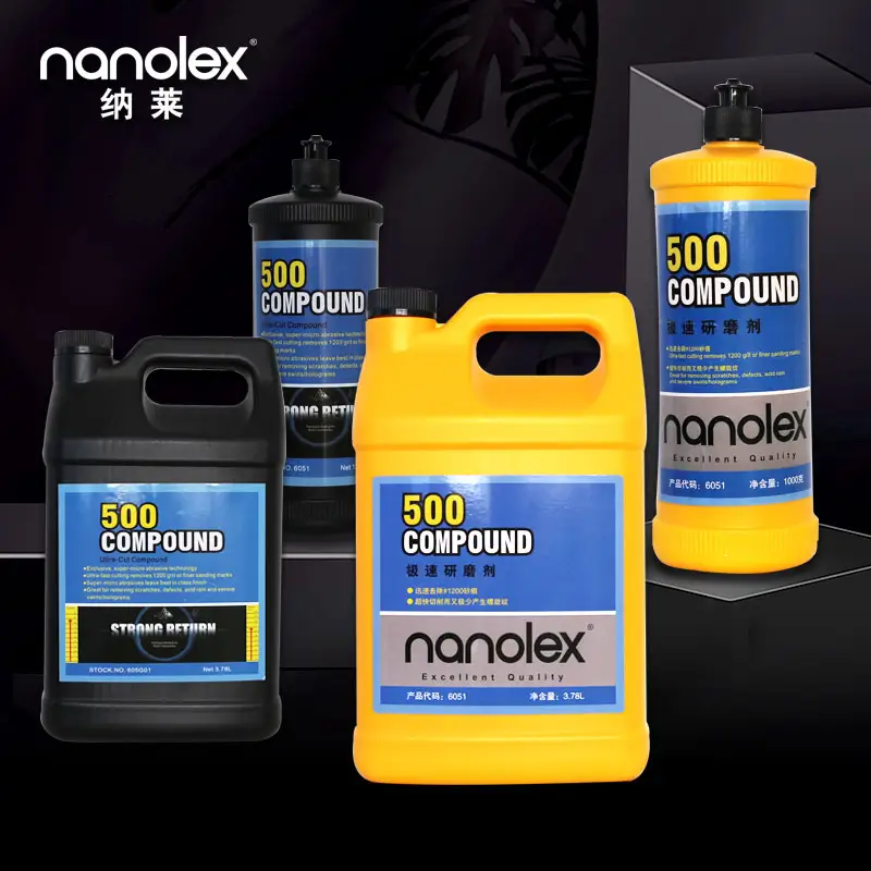 Nanolex 500 1 단계 4 in 1 연마-마감재 모래 스크래치 바디 샵 안전한 광택 광택 화합물 왁스 무료 샘플