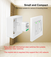 Zigbee rideau Mini Module télécommande vocale sans fil dans le mur Tuya rideau relais interrupteur
