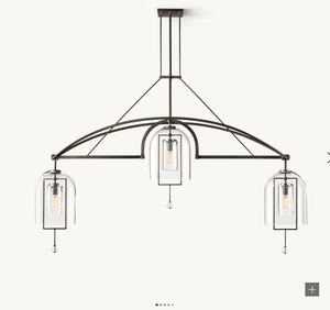 Lustre linéaire en verre Fulcrum Grand personnalisable Lustre <span class=keywords><strong>d</strong></span>'éclairage de luxe Lustre de salle à manger Éclairage moderne <span class=keywords><strong>Chiara</strong></span> - Product Image 5