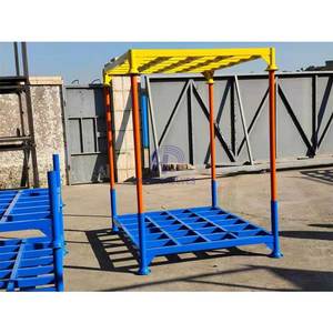 Scaffale Metallico Quadrato a Tubo Cavo per Magazzino Pneumatici Smontabile per Stoccaggio Tessile Ripiani Impilabili 500kg/piano - Product Image 4