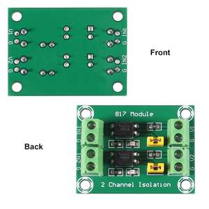 PC817 <span class=keywords><strong>2</strong></span>通道光耦隔离板电压转换器模块3.6-30V光电集成电路，面向目标受众 - Product Image 3